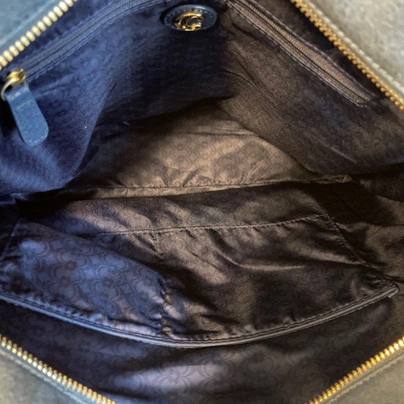 Blue Star Studded‎ Tote Bag with Faux Suede Finish - Picture 6 of 9